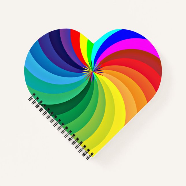 Rainbow Colored Mandala-46556 Notizbuch (Vorderseite)