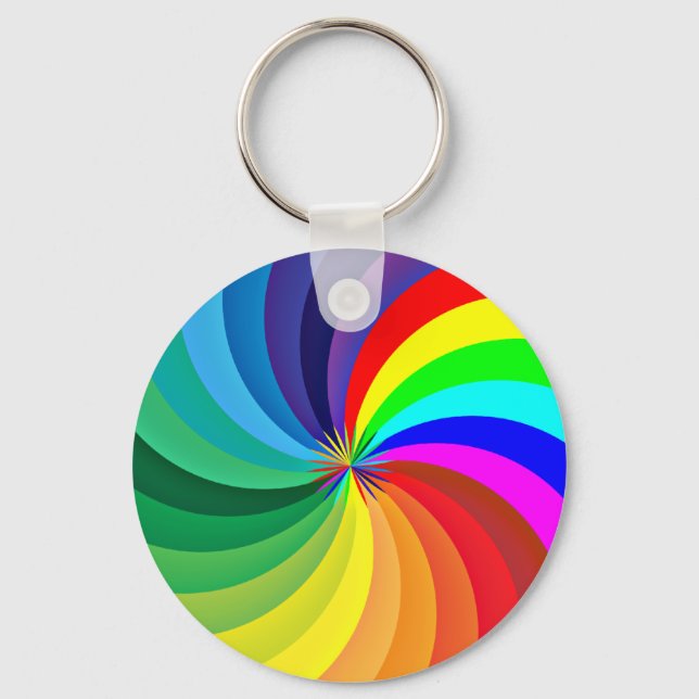 Rainbow Colored Mandala-46556 Schlüsselanhänger (Vorderseite)