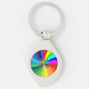 Rainbow Colored Mandala-46556 Schlüsselanhänger