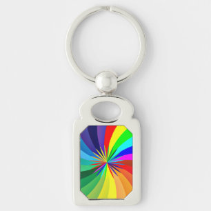 Rainbow Colored Mandala-46556 Schlüsselanhänger