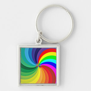 Rainbow Colored Mandala-46556 Schlüsselanhänger