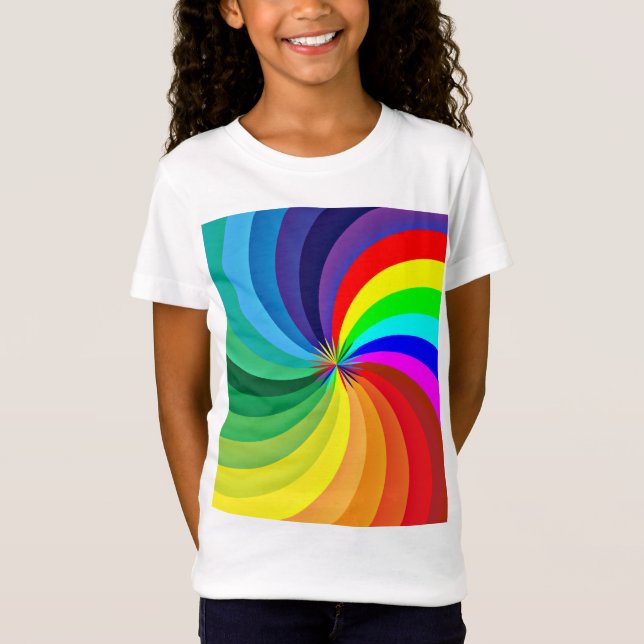 Rainbow Colored Mandala-46556 T-Shirt (Vorderseite)