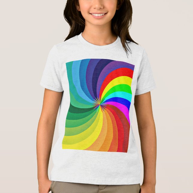 Rainbow Colored Mandala-46556 Tri-Blend Shirt (Vorderseite)