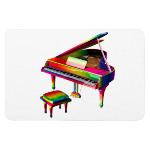 Rainbow Colored Piano Magnet