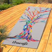 Rainbow Colored Tree Namaste