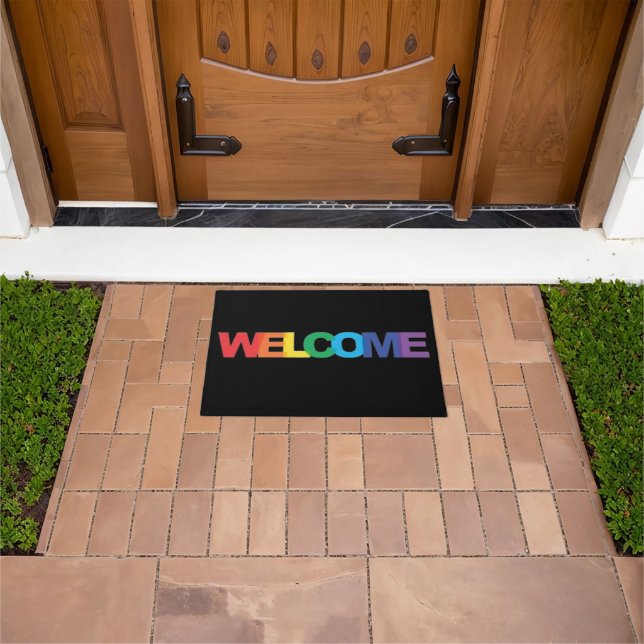 Rainbow Colored Welcome Mat Fußmatte (Außenbereich)