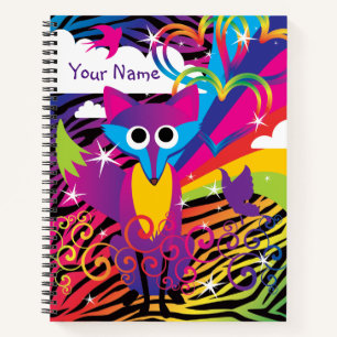 Rainbow Colorful Funky Fox Notizbuch