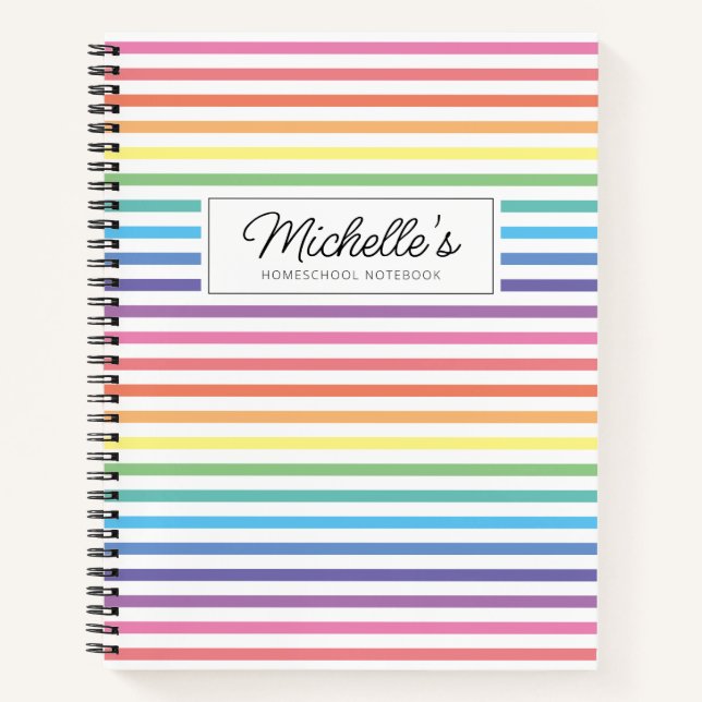 Rainbow Colorful Homeschool Copy Carnet de travail (Devant)