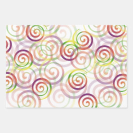 Rainbow Colorful Modern Patterns Geschenkpapier Set