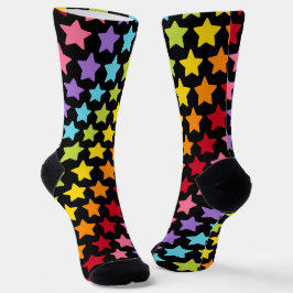 Rainbow Colorful Stars Socks Socken