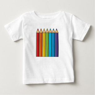 Rainbow Coloring Pencies Baby T-shirt