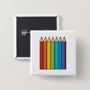 Rainbow Coloring Pencies Button