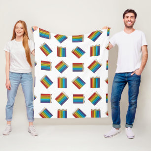 Rainbow Coloring Pencies Fleecedecke