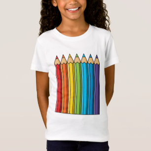 Rainbow Coloring Pencies T-Shirt