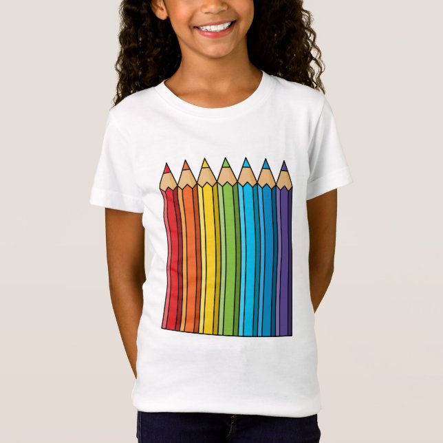 Rainbow Coloring Pencies T-Shirt (Vorderseite)
