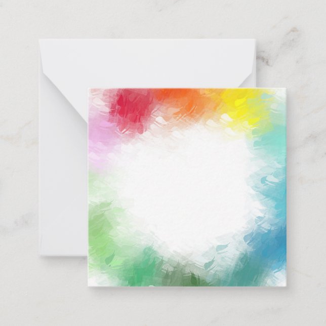 Rainbow Colors Abstrakt Elegantes Template Moderne Mitteilungskarte (Vorderseite)