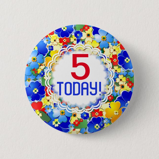 Rainbow Colors Anpassbares Alter Button (Vorderseite)