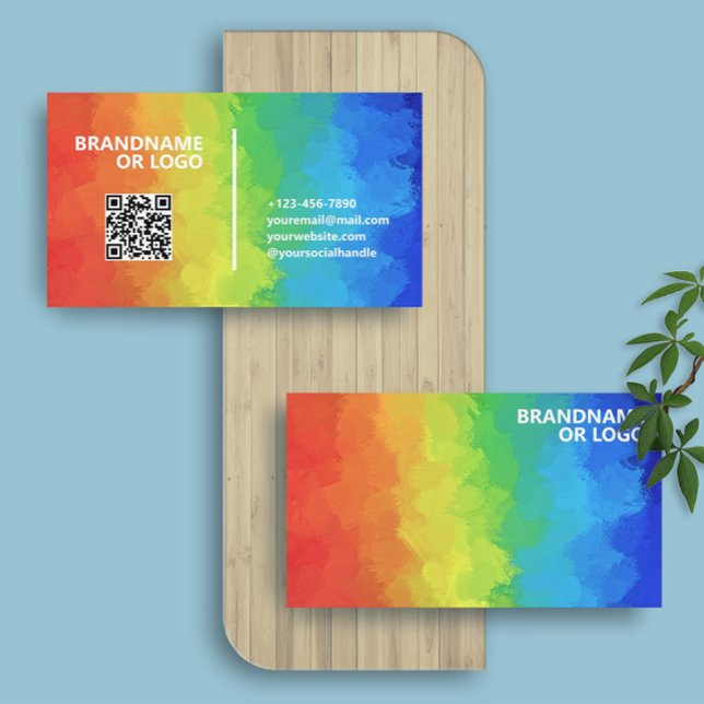 Rainbow Colors | Beruflicher QR-Code LGBT Visitenkarte (Von Creator hochgeladen)