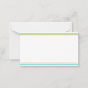 Rainbow Colors Blank Template Elegant Modern Mitteilungskarte