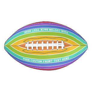 Rainbow Colors Custom Football