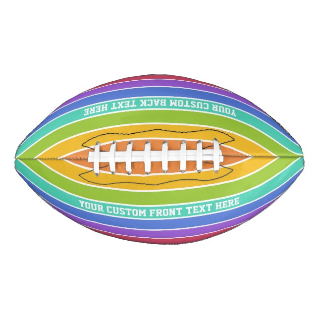 Rainbow Colors Custom Football (Vorderseite)