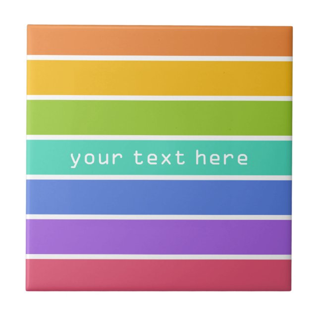 Rainbow Colors Custom Keramik tiles Fliese (Vorderseite)