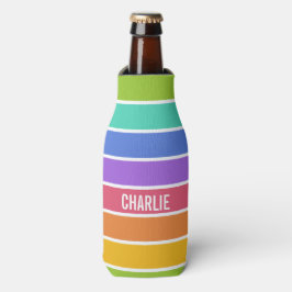 Rainbow Colors custom monogram Flaschenkühler