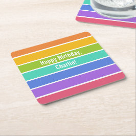 Rainbow Colors Custom Party Untersetzer
