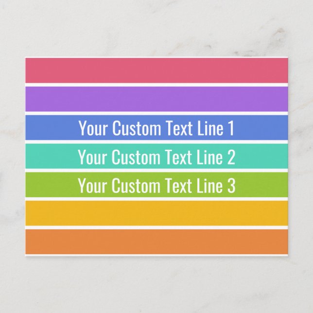 Rainbow Colors Custom Postcard Postkarte (Vorderseite)