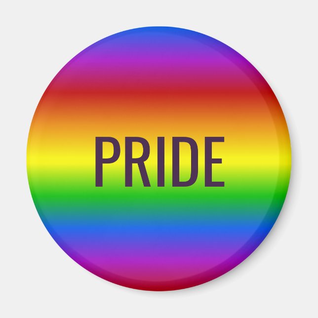 Rainbow Colors Custom Text Magnet (Vorne)