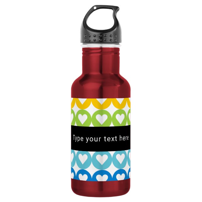 Rainbow Colors  | Cute Back to School Edelstahlflasche (Vorderseite)
