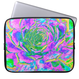Rainbow Colors Fiesta Succulent Sedum Rosette Laptopschutzhülle