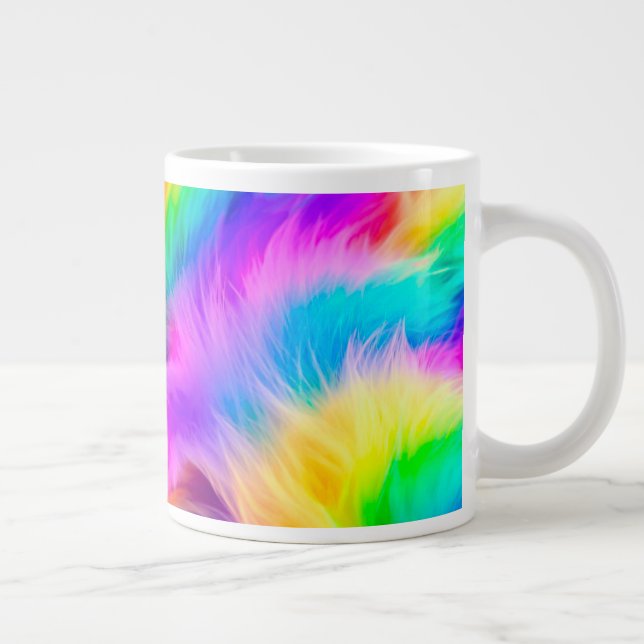 Rainbow Colors Fur Design-75293 Jumbo-Tasse (Rechts)