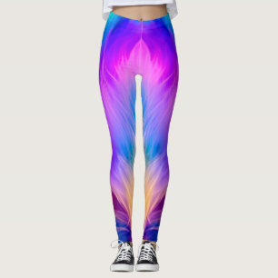 Rainbow Colors Fur Design-75293 Leggings