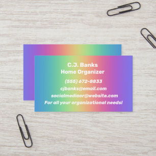 Rainbow Colors Gradient Business Cards Visitenkarte