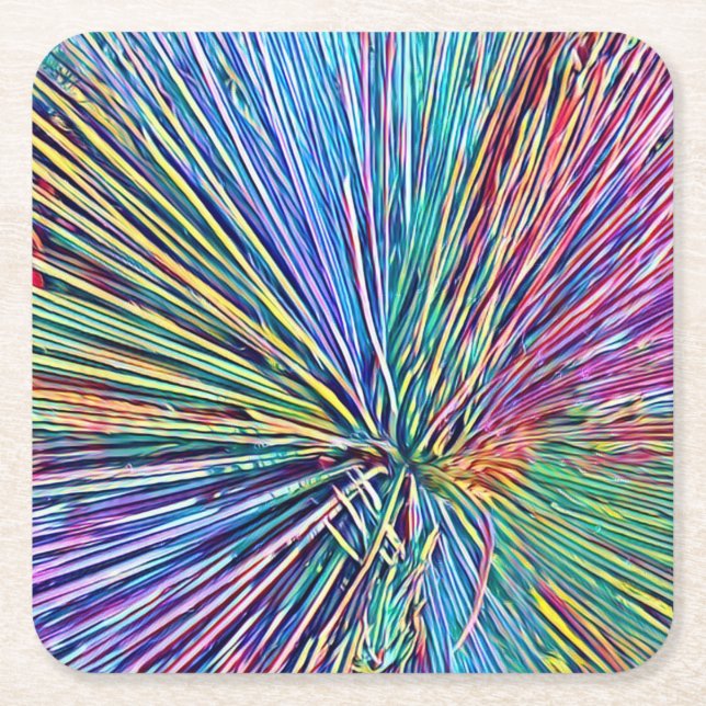 Rainbow Colors Happy Paper Untersetzer (Vorderseite)