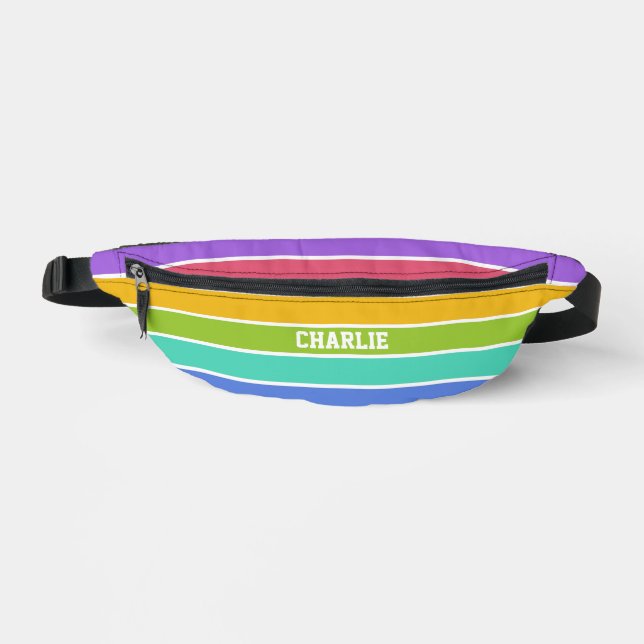 Rainbow Colors individuelle Name Bauchtasche (Vorderseite)