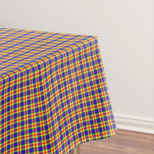 Rainbow Colors Kariert Tartan Pattern Tischdecke (Beispiel)