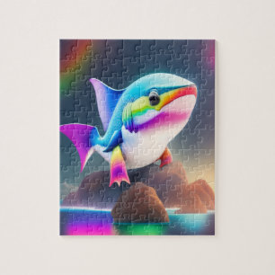 Rainbow Colors Niedlich Big Shark