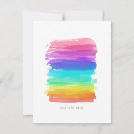 Rainbow Colors Pinselstriche für benutzerdefiniert Postkarte