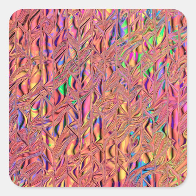 Rainbow Colors Quadratischer Aufkleber (Vorderseite)