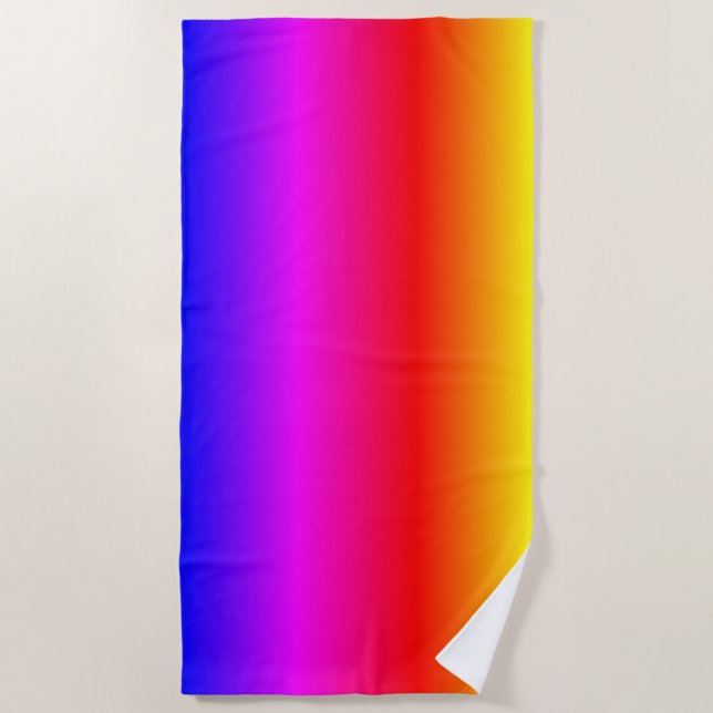 Rainbow Colors Strandtuch Neonfarben (Vorderseite)