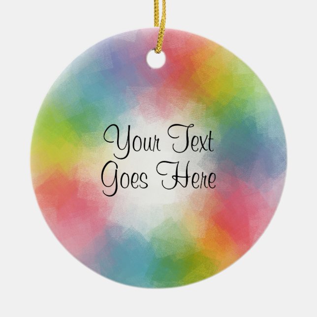 Rainbow Colors Template Keramik Ornament (Vorne)