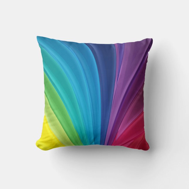 Rainbow Colors Throw Kissen (Vorderseite)