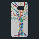 Rainbow Colors Tree<br><div class="desc">Mit diesem einzigartigen Design hebt sich Ihr Handy ab. Dieses Samsung Galaxy Gehäuse ist mit einem Druck eines meiner Mosaike dekoriert. Ich machte das Mosaik,  indem ich winzige Sets aus blassgrauem Glas in einen blassgrauen Hintergrund verwandelte. Original Mosaic © Michele Davies</div>