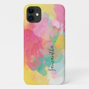 Rainbow Colors Watercolor Script Case-Mate iPhone Hülle