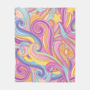 Rainbow Comet: Magical Dreamy Sky. Fleecedecke