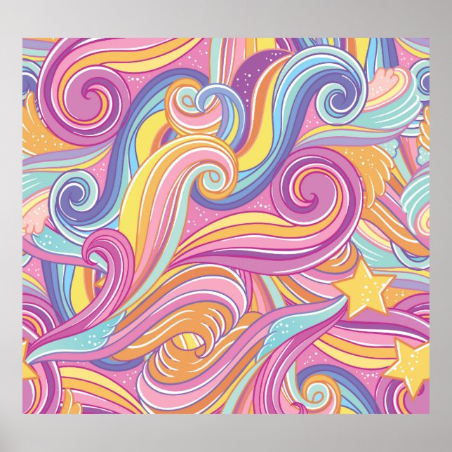 Rainbow Comet: Magical Dreamy Sky. Poster (Vorne)