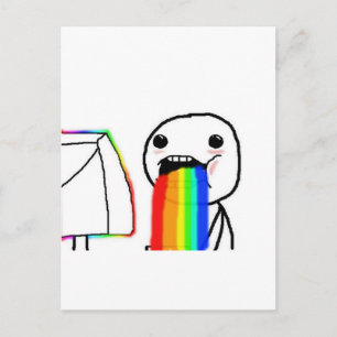 Rainbow-Computer-Typ Postkarte