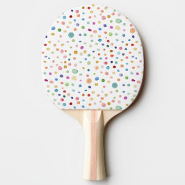 Rainbow Confetti Dots Wasserfarbe Ping Pong Paddle Tischtennis Schläger